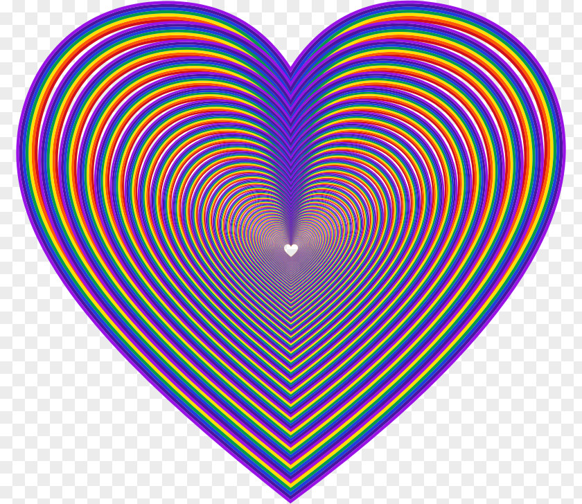 Abstract Art Heart Rainbow Clip PNG