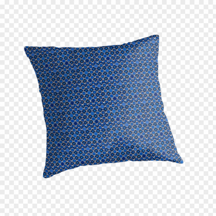 Blue Geometric Throw Pillows Cushion Couch Cotton PNG