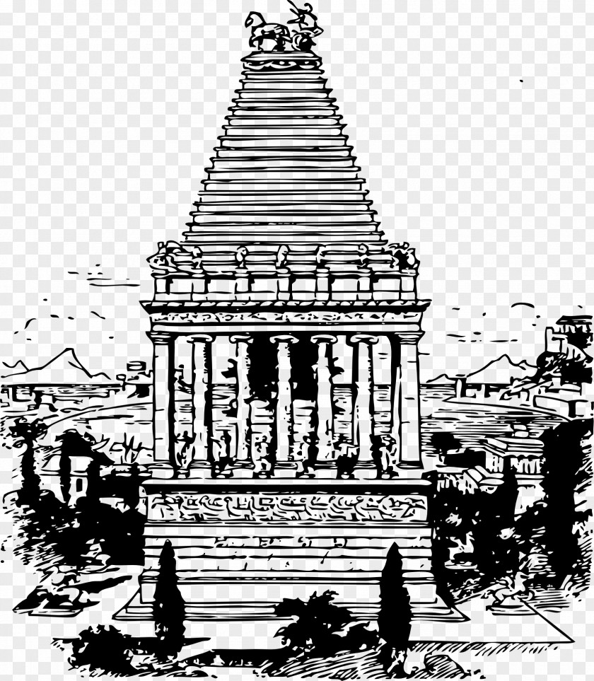 Continental Pillars Mausoleum At Halicarnassus Clip Art PNG