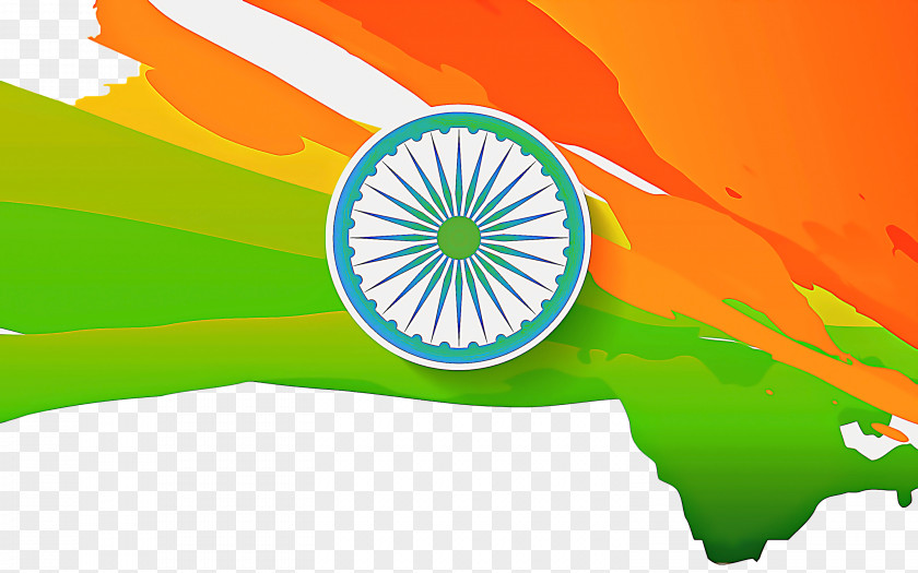 Logo Plant India Independence Day Green Background PNG