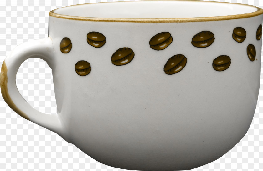 Beautiful White Coffee Cup Mug Ceramic PNG