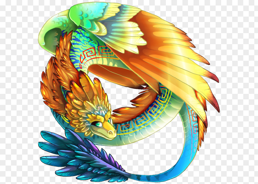 Korean Illustration Dragon Rainbow Serpent Winged Snake PNG