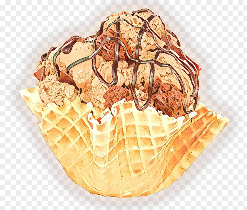 Waffle Gelato Ice Cream PNG