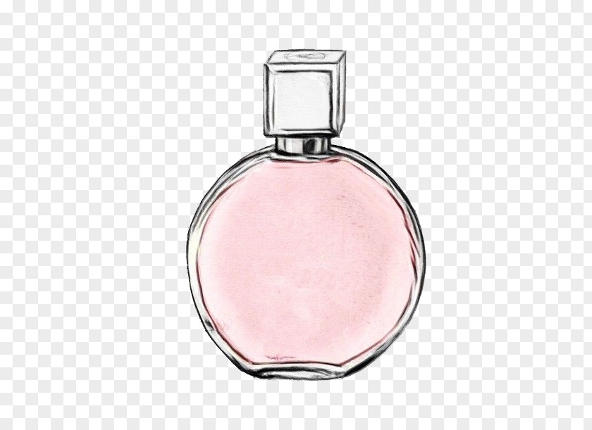 Perfume Glass Bottle Peach PNG
