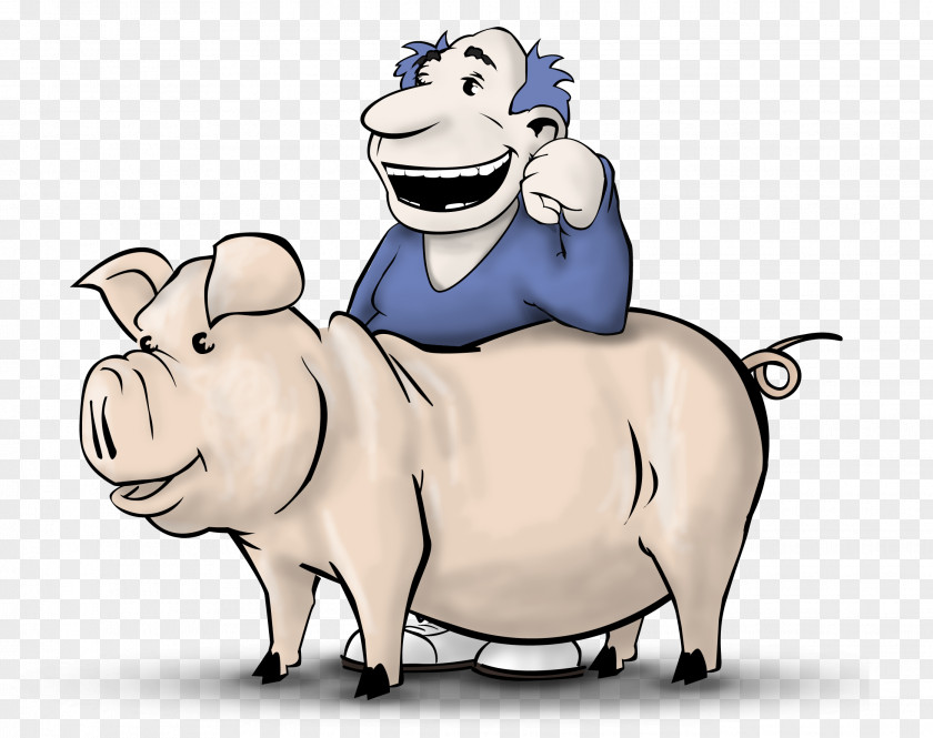 Pig Cattle Human Behavior Clip Art PNG