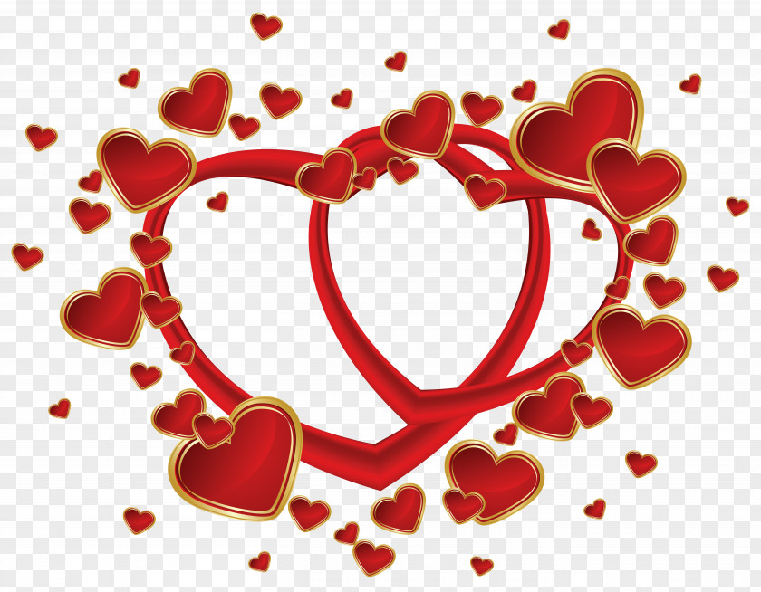 Thank You For Red Valentine's Day Heart Clip Art PNG