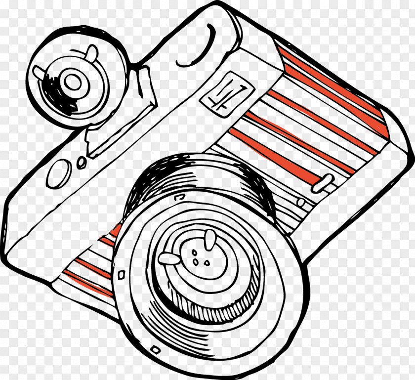Old Camera SLR Vector Clip Art PNG