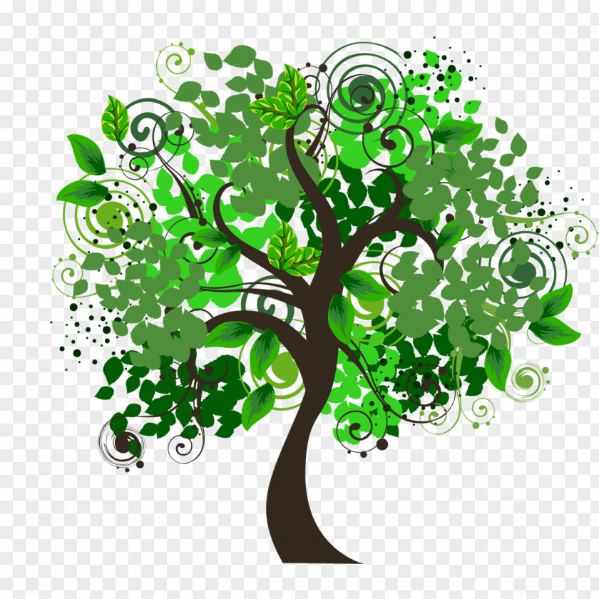 Creative Green Tree Dream Euclidean Vector Autumn Season PNG