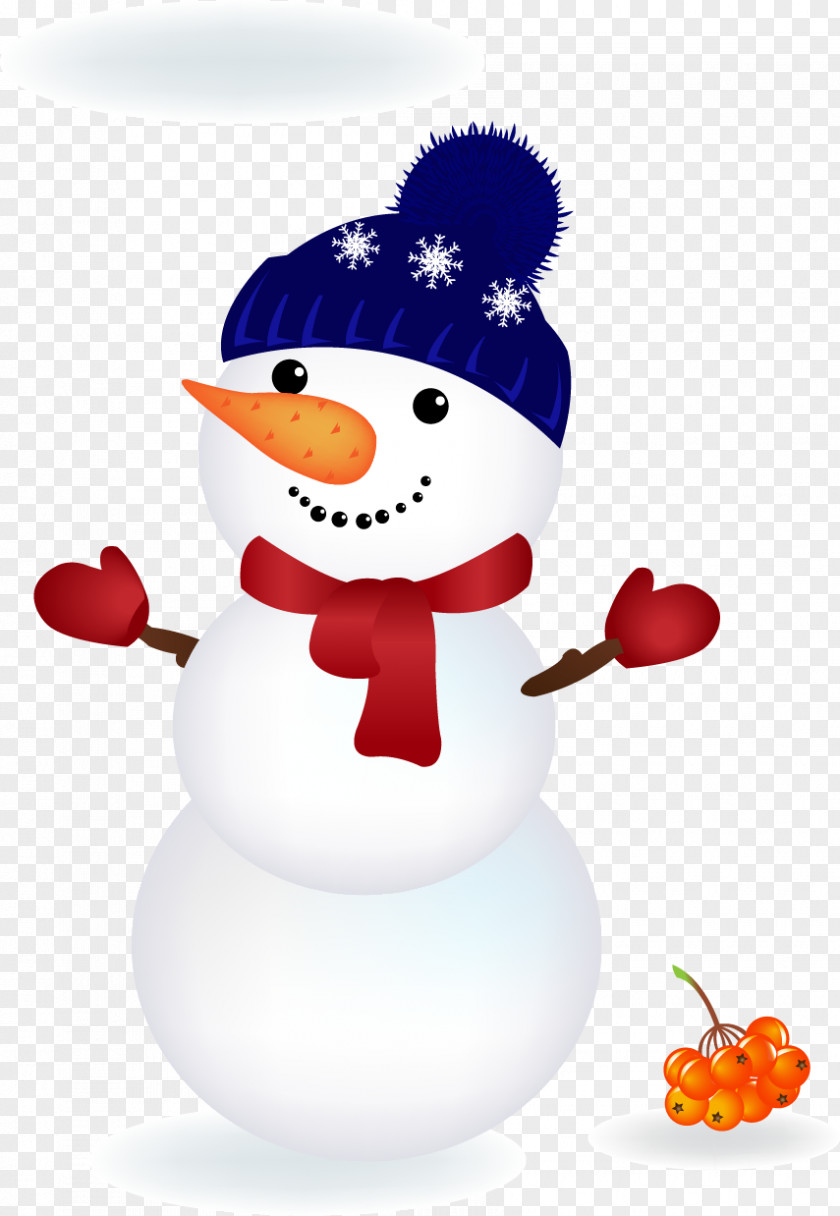 Cute Christmas Snowman Material Clip Art PNG