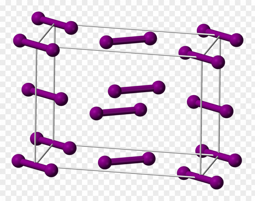 Iodine-127 Solid Molecule Crystal PNG