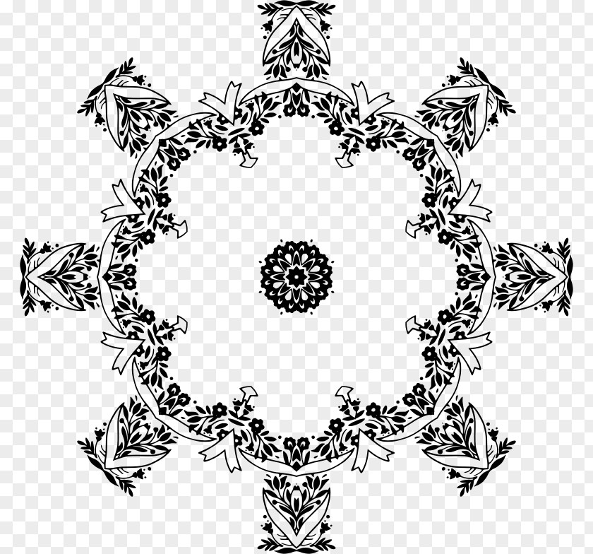 Snowflake Ornament Pattern PNG