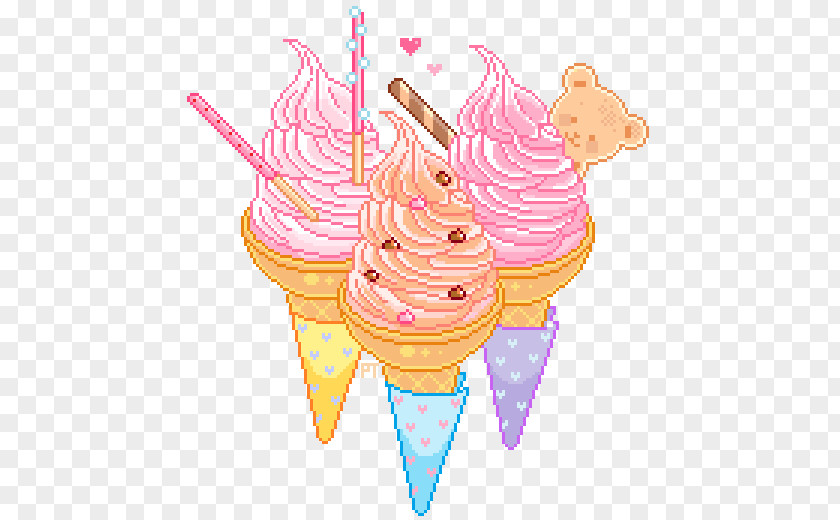 Cute Candy Corn Perler Beads Ice Cream Cones Image Chocolate PNG