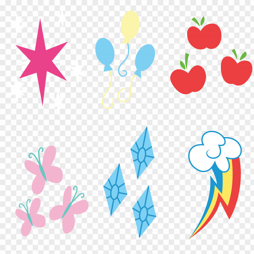 Six Vector Pinkie Pie Rarity Fluttershy Applejack Twilight Sparkle PNG