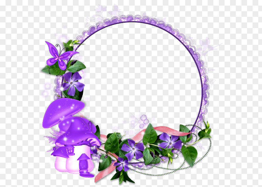 Easter Frame Flower Floral Design Lilac Violet Floristry PNG