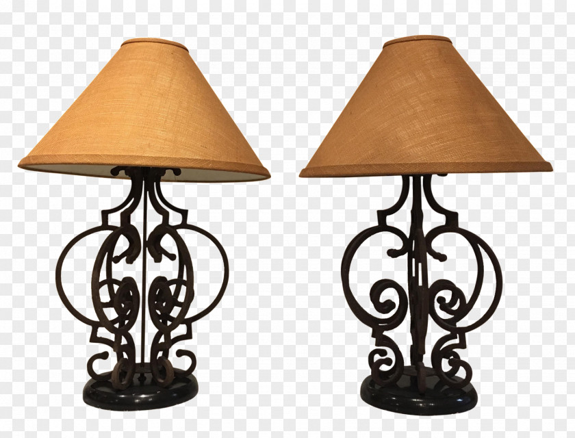 Iron Wrought Electric Light Stone County Ironworks Table PNG