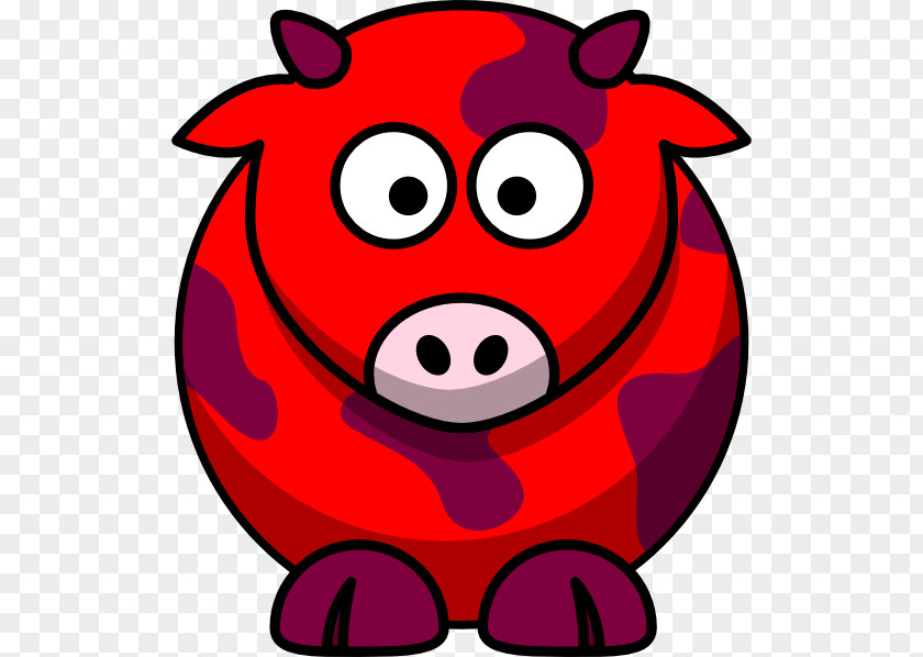 Red Cow Cattle Clip Art PNG