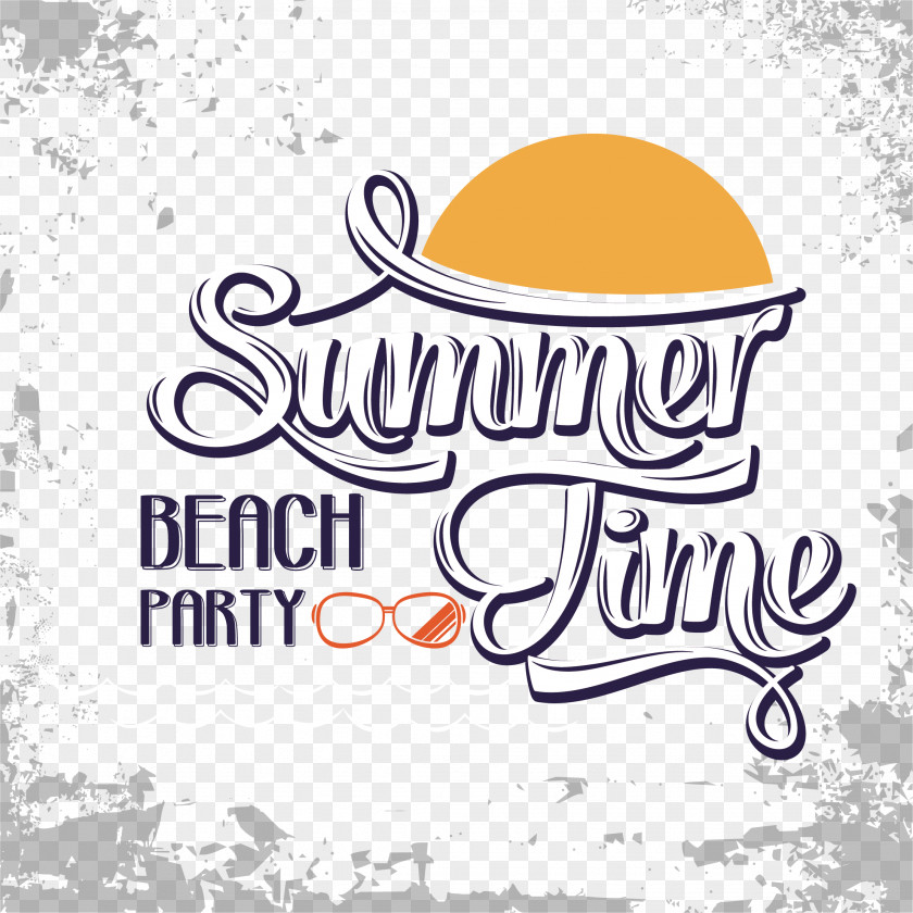 Summer Time Vector Beach Art Font PNG
