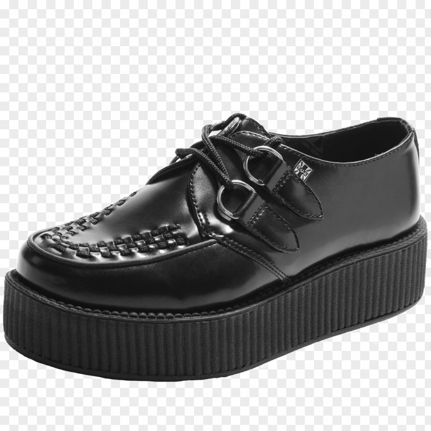 Black Leather Shoes Brothel Creeper Shoe T.U.K. Sneakers PNG