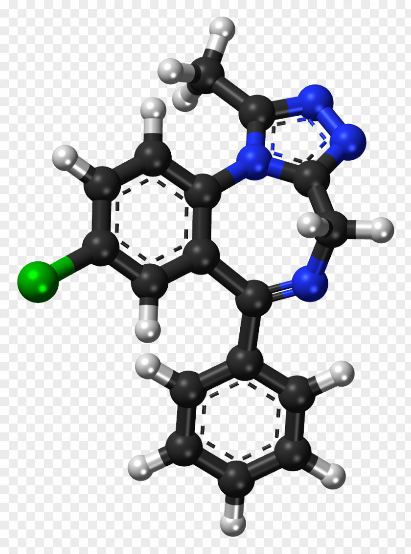 Depending On 2,4-Dichlorophenoxyacetic Acid Alprazolam Butyric Ball-and-stick Model PNG