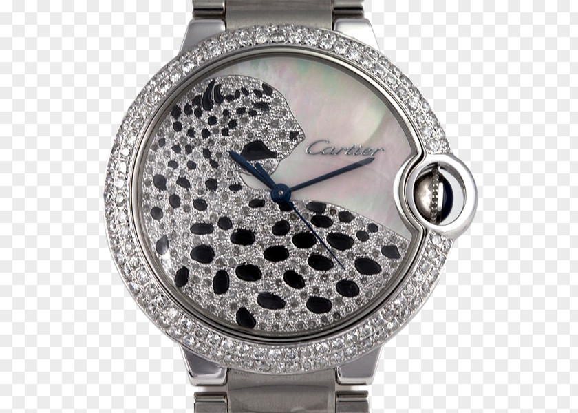 Leopard Cartier Ballon Bleu Watch Strap PNG