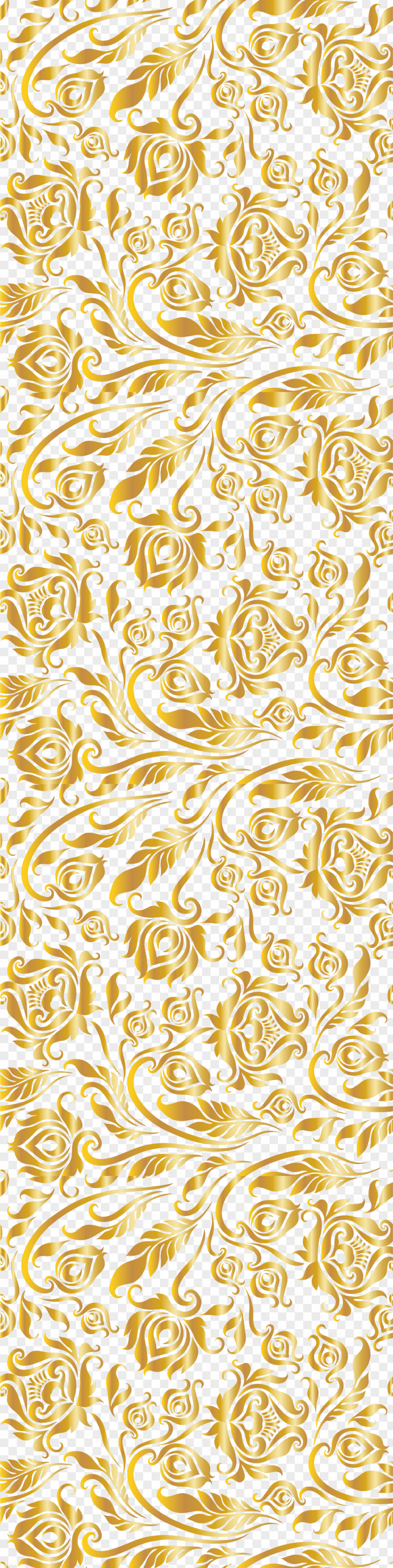 Luxury Golden Flower Guimarães Paper Pattern PNG