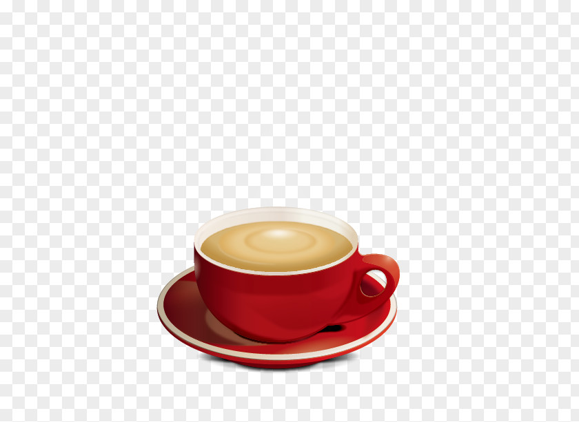 Vector Coffee Cup Latte Espresso Cafe PNG