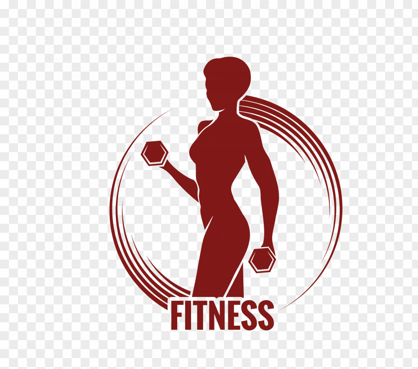 Vector Dark Red Dumbbell Movement Physical Fitness Silhouette Centre Royalty-free PNG
