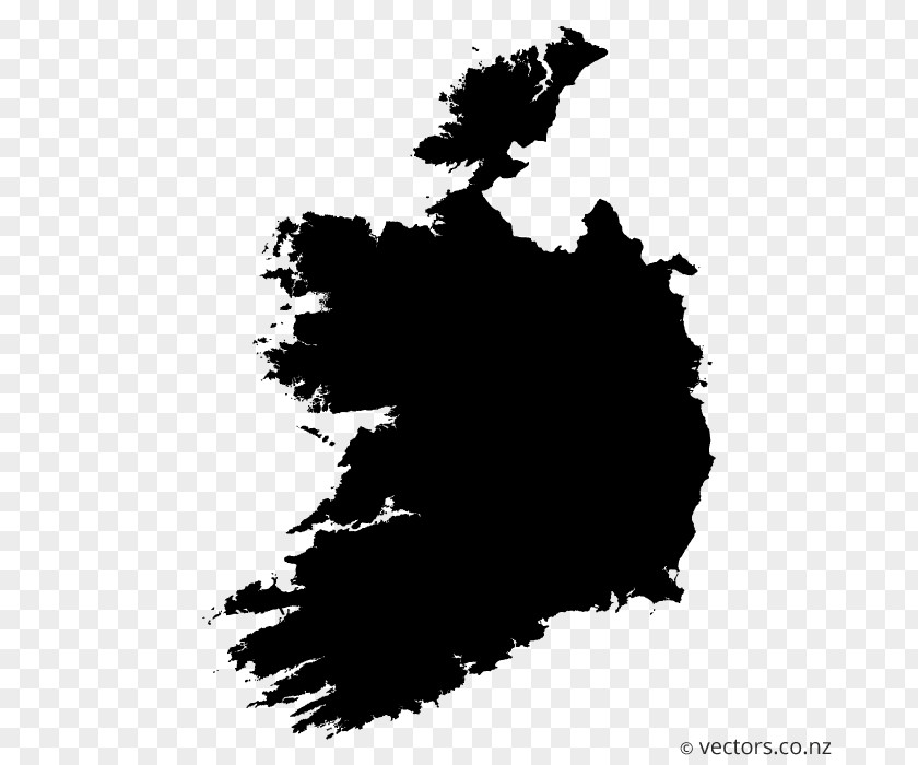 Blank Vector Republic Of Ireland Irish Civil War Map PNG