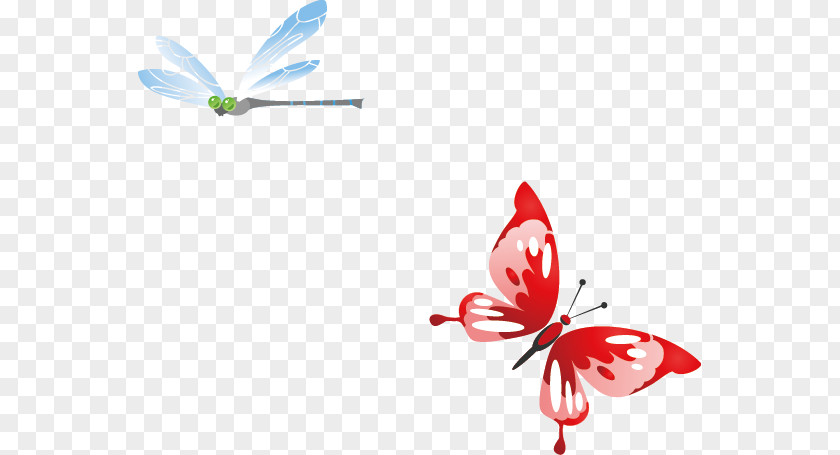 Dragonfly,butterfly Butterfly Dragonfly Wallpaper PNG