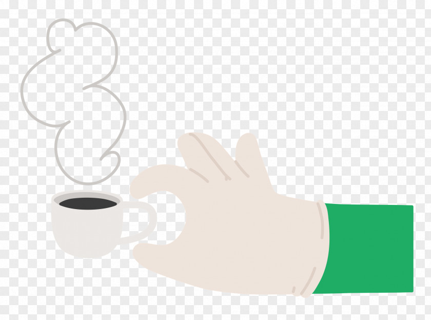 Hand Pinching Coffee PNG