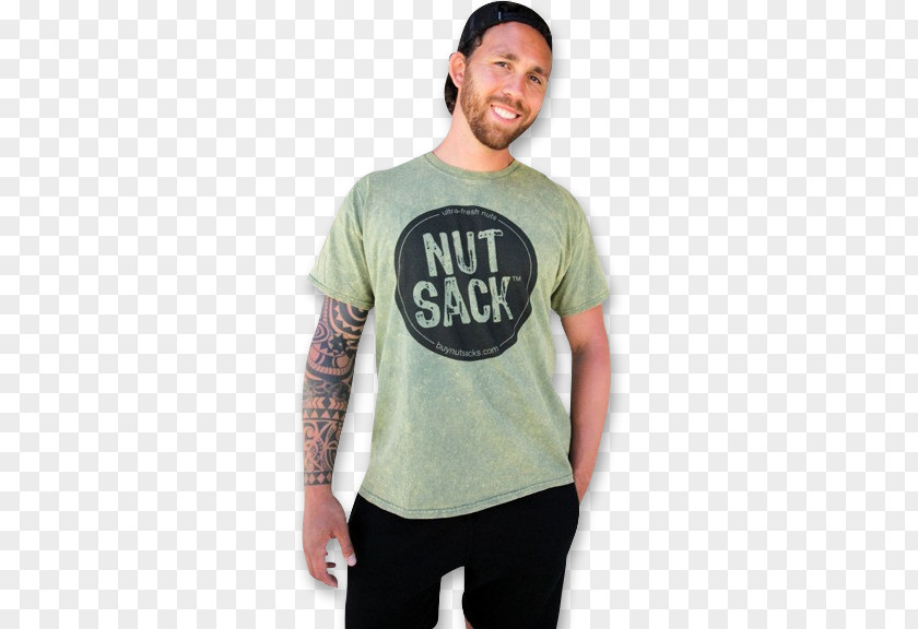 T-shirt Long-sleeved Nutsack Foods Shoulder PNG