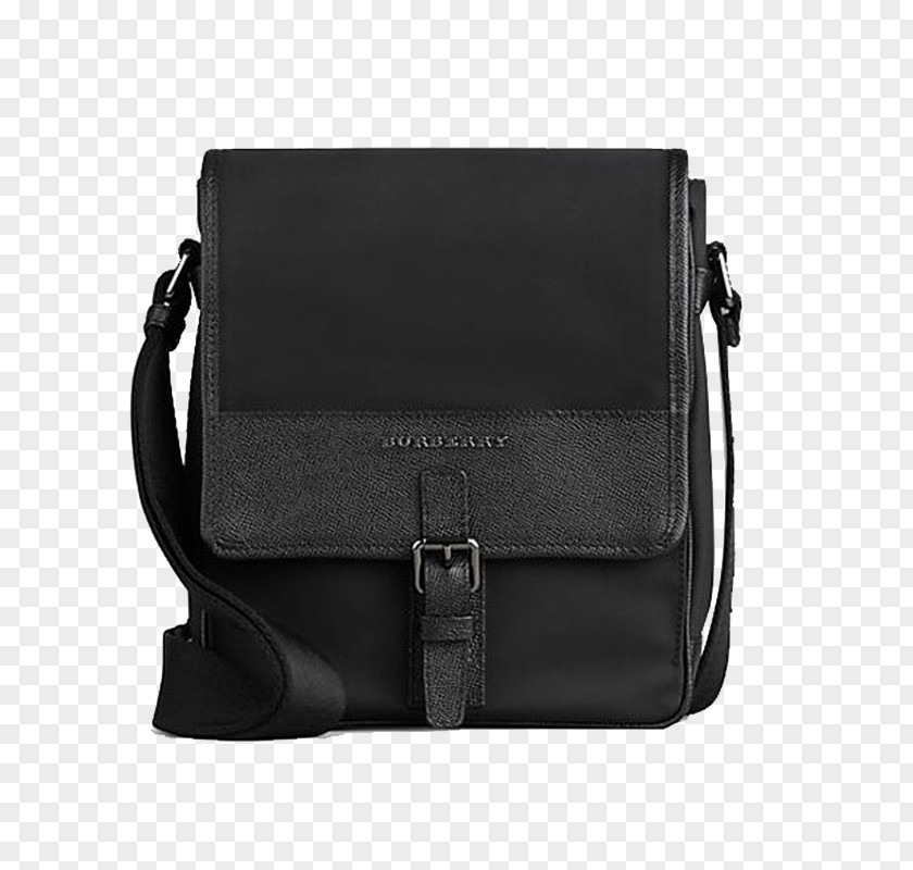 Burberry Nylon Bag Messenger Leather Handbag PNG