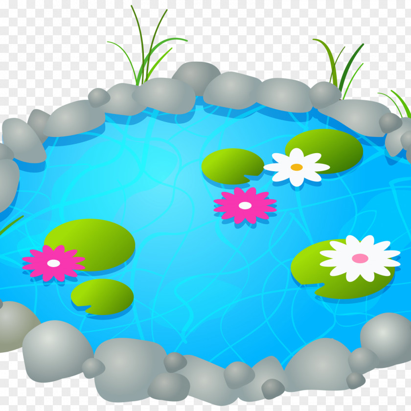 Fountain Fish Pond Clip Art PNG