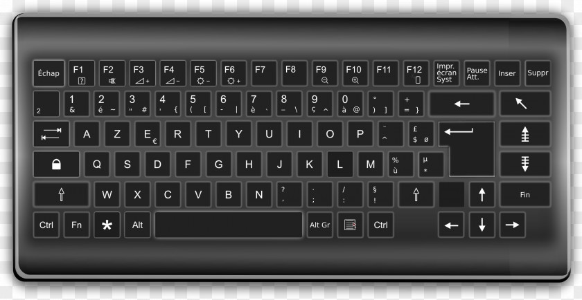 French Computer Cliparts Keyboard Mouse Delete Key Fn Clip Art PNG