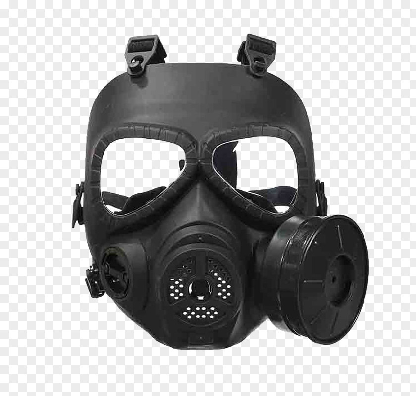 Gas Mask Dummy Mask, Black PNG