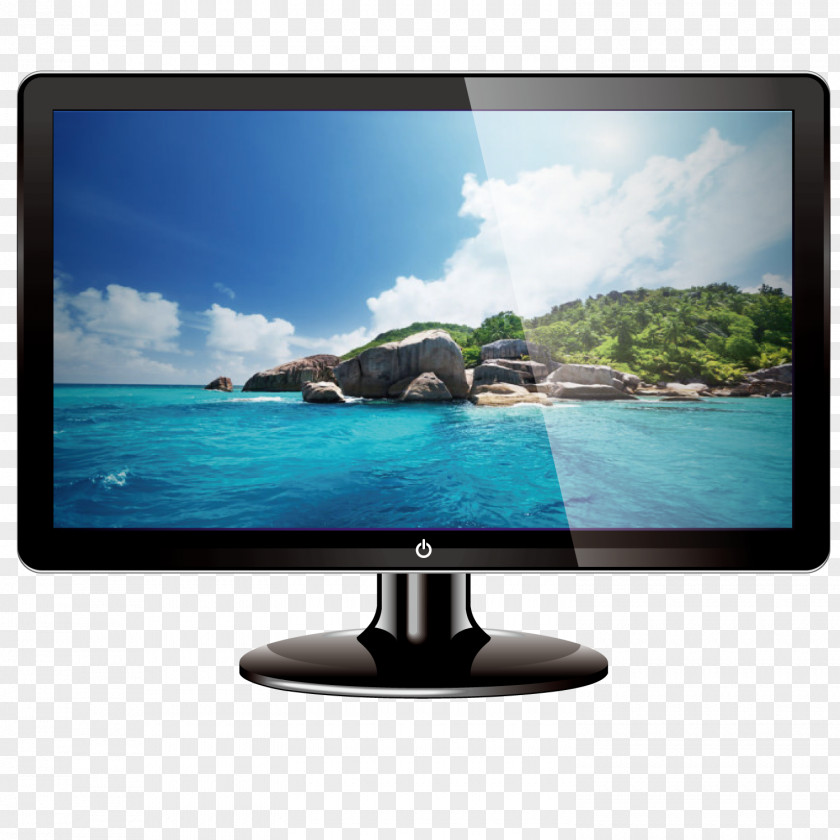 Inch LCD TV High-definition Television Sea Ocean Video Wallpaper PNG