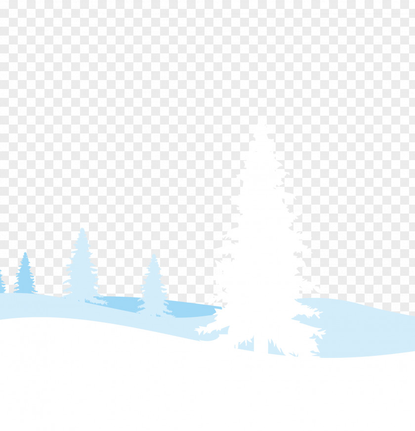 Beautiful Snow Scene Vector Material Pattern PNG