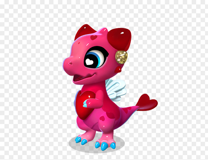 BABY HEART Animal Figurine Pink M Cartoon Character PNG