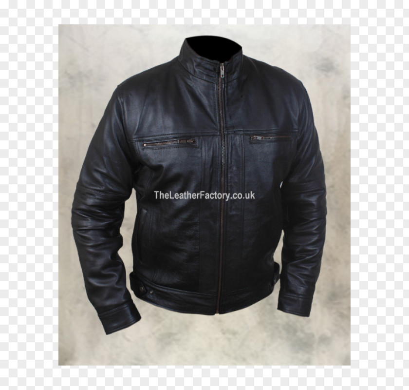 Leather Jacket Sheepskin Zipper PNG