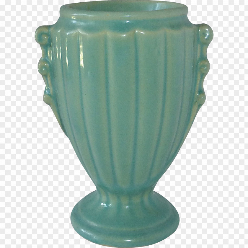 Vase Ceramic Glass Pottery Turquoise PNG