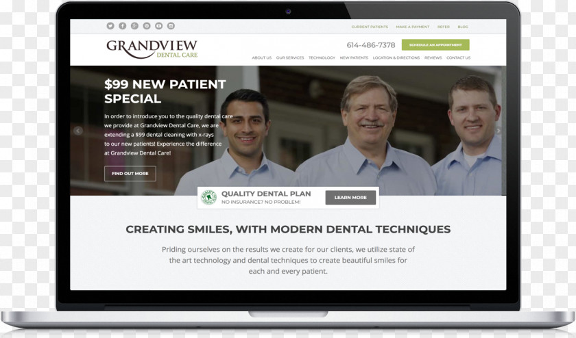 Dental Care Web Development Design Grandview Webmaster Business PNG