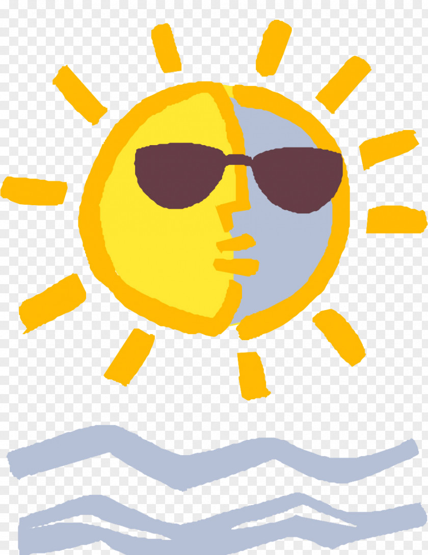 Hand-painted Cartoon Sun Pattern PNG