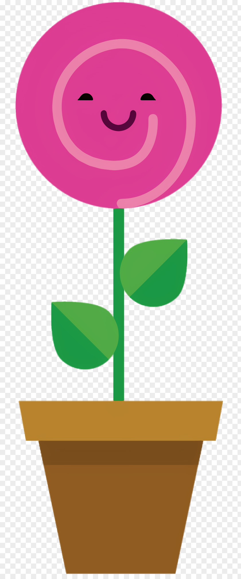 Symbol Plant Stem Pink Flower Cartoon PNG