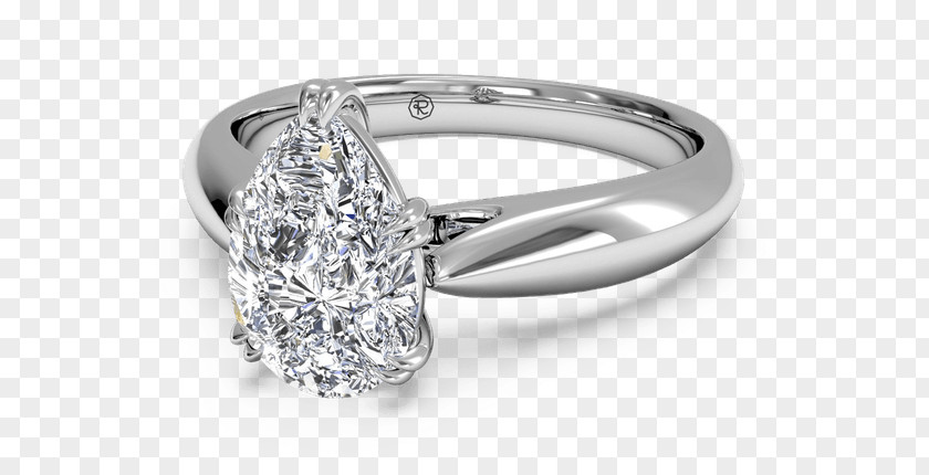 Tulip Shadow Diamond Engagement Ring Wedding PNG
