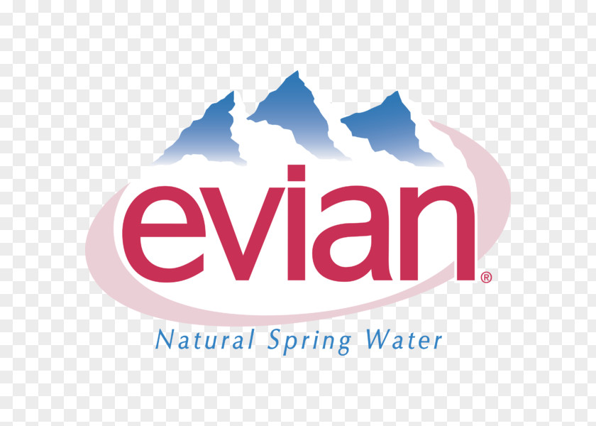 Water Logo Evian Bottled 1 L 12 Ct Brand PNG