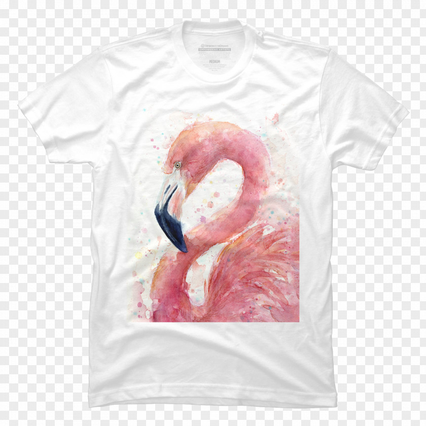 Flamingo Printing Watercolor Painting Abstract Art PNG