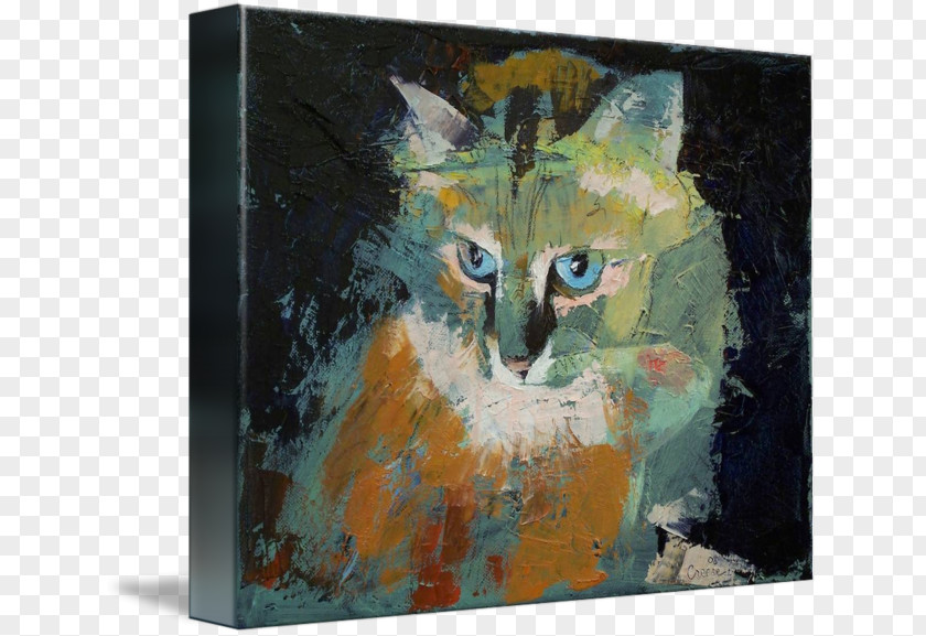 Himalayan Cat Painting Acrylic Paint Canvas Art PNG