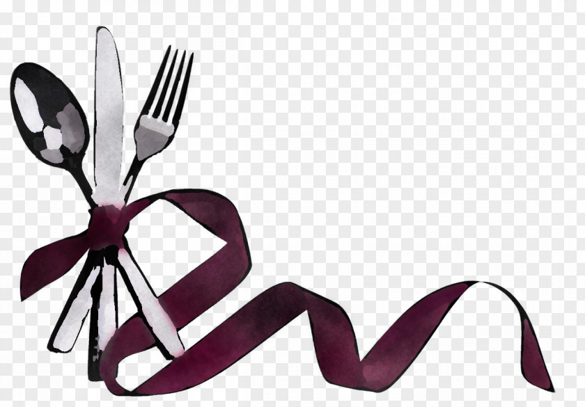 Ribbon Magenta Tableware PNG