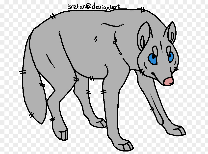 Standing Wolf Animation Bases Bear Clip Art Canidae Dog Line PNG