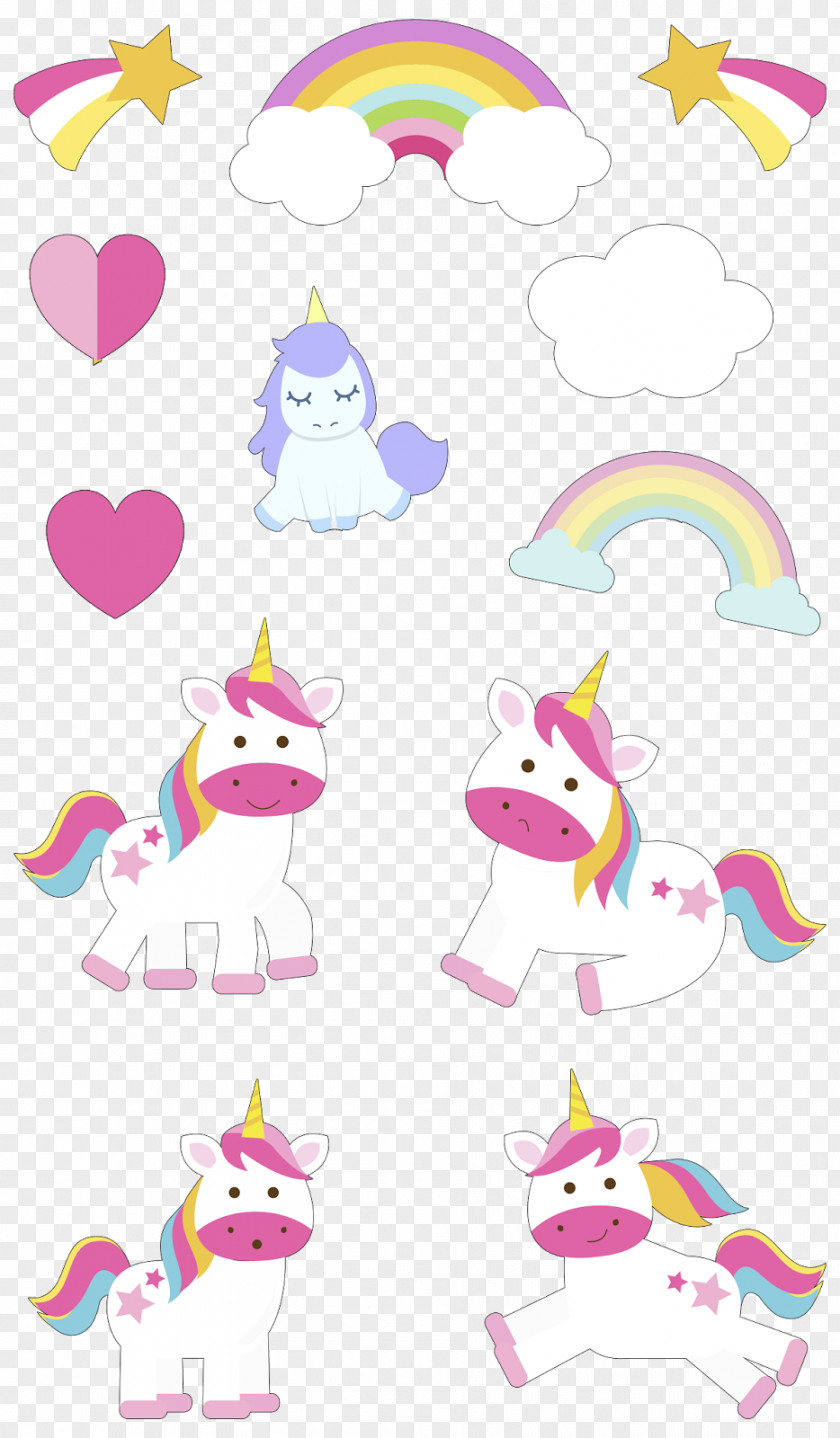 Topo Unicorn Paper Party Clip Art PNG